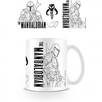Taza de cerámica Star Wars The Mandalorian con diseño Line Art
