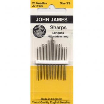 Colonial Needle Agujas de Mano Sharps - Tamaño 3/9 20/Pkg