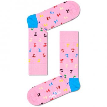 Happy Socks Palm Patterned Crew Socks - Light Yellow, Red, Blue, Green, Black - Size 36-40