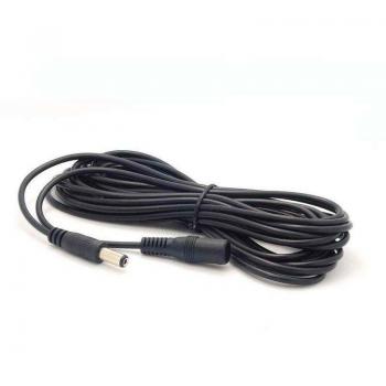 Cable alargador con conectores DC 1 metro negro