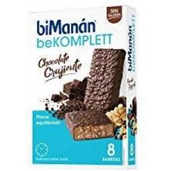 biManán BeKomplett Crunchy Chocolate Bars 8 Units