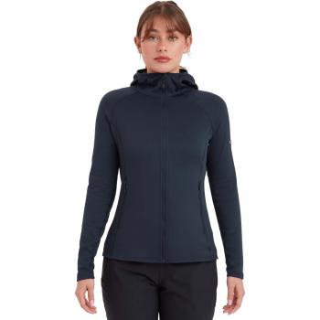 Montane Women's Fury Lite Hooded Fleece Jacket - Lightweight, Full Zip, Eclipse Blue