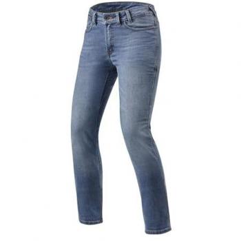 REV'IT! Vaqueros de Moto Victoria Mujer - Jeans de moto para damas, color azul, talla 29, diseño en lavado Blue Stone