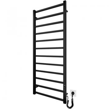Radiador Toallero Eléctrico Bajo Consumo Mario Tokio 1200x500 Negro Mate 170W
