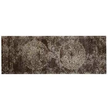 Alfombra de Algodón Marrón Vintage Oriental 60 x 180 cm Efecto Envejecido Beykoz