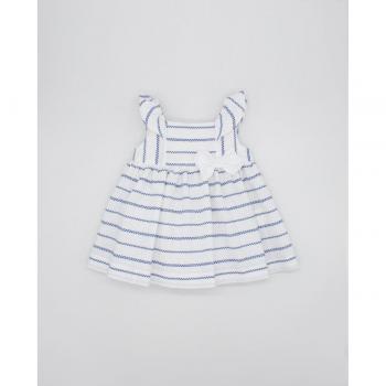 Vestido de bebé niña de algodón en color azul