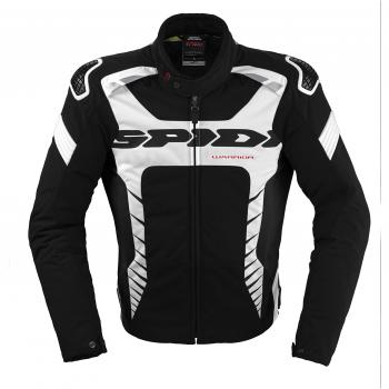 SPIDI – Warrior Tex Chaqueta, Negro/Blanco, tamaño XL