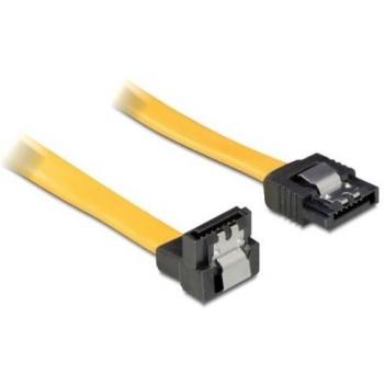 Cable SATA DATA II 70cm 3GB/s con conectores metálicos y zócalo de 90°