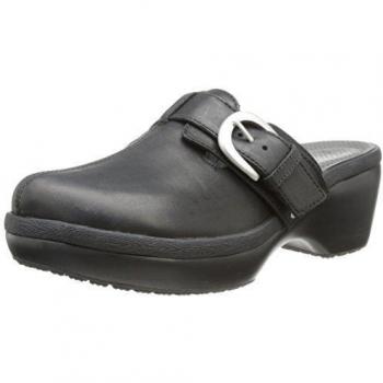 Crocs Crocs Cobbler Buckle Clog W - zuecos de cuero mujer, color negro, talla 36