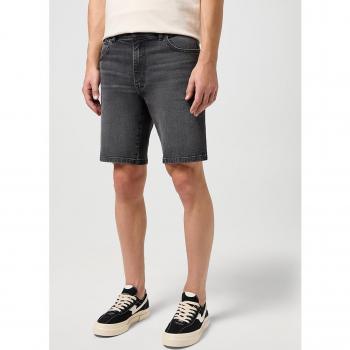 Pantalón Corto Wrangler Texas Negro de Tela Vaquera Suave con Cinco Bolsillos para Hombre