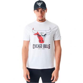 Camiseta New Era NBA Logo Graphic Table Chicago Bulls Hombre - Color: Blanco - Talla: M