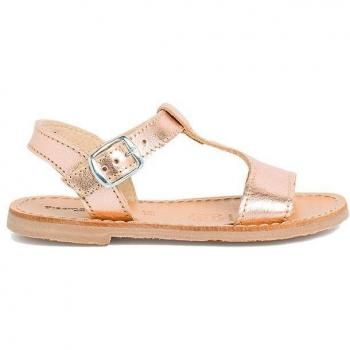 Sandalia Piel Lisa Metalizada Pisamonas - Calzado Fabricado en España, Sandalias abiertas de niña de piel metalizada