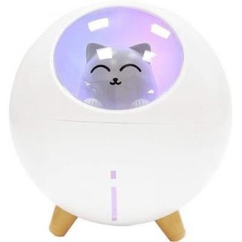Humidificador Purificador de Aire Planet Cat Smartek con Luz LED Blanca para el Hogar