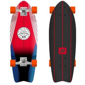 Skate Cruiser Hydroponic Fish 28'' L0137-03 Lines Red, Surfskate Hydroponic Fish C 28´´, Adultos Unisex, 03-Lines Red, dimensiones 28 x 9