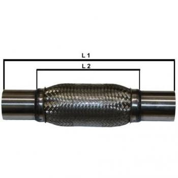Universal Tubo corrugado/Flex Tubo/Flexible Tubo de escape/tubo conector/Flex pieza/Tubo de escape, diámetro 55 mm, longitud total: 285 mm
