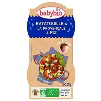 Babybio Bols Bonne Nuit ratatouille à la provençale et riz 2x200g