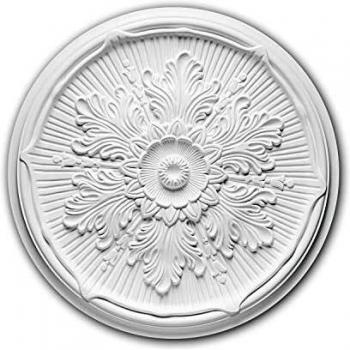 Rosetón Decorativo Neo-Renacentista Profhome de Techo Blanco Ø 52,5 cm