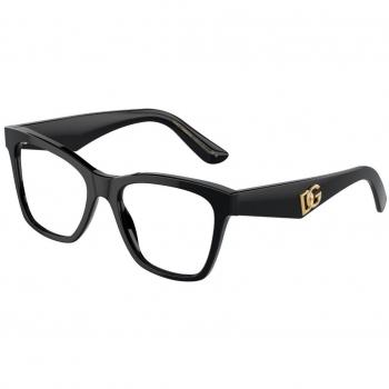 Dolce & Gabbana DG3374 501 Women's Eyeglasses Black Size 53 (Frame Only) - Blue Light Block Available