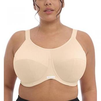 Elomi Energise Full Coverage Wired Sports Bra - Beige Nylon 36H