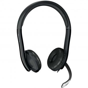 Microsoft LifeChat LX-6000 - Auriculares de diadema cerrados con micrófono, USB, color negro