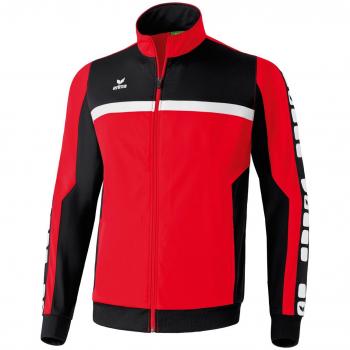 Erima 5-Cubes - Chaqueta deportiva para niño rojo rojo, negro y blanco Talla:128
