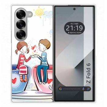 Funda Carcasa Dura Café para Samsung Galaxy Z Fold 6 5G con Diseño Artístico