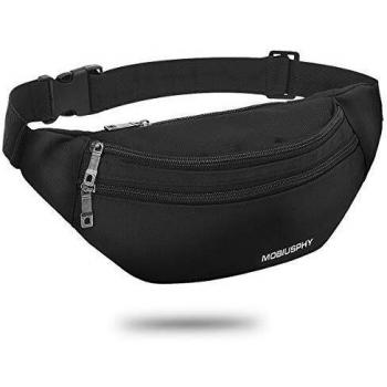 Riñonera Deportiva, Riñonera Mujer Hombre Running Cinturón Impermeable Bandolera Multifuncional Bolsillos Ajustable Bolso de Cintura Viajar Camina el Perro Bicicleta Excursionismo Acampada