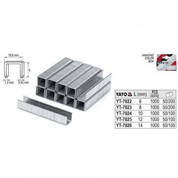 YATO YT-7023 - grapas de 8 mm /10.6x1.2/ 1000pcs