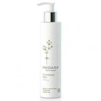 Madara organic skincare cleansing milk 200ml gentle cleansing nonirritating with complex of 100 natural oils suitable for all skin types vegan ecocert certified recyclable packaging