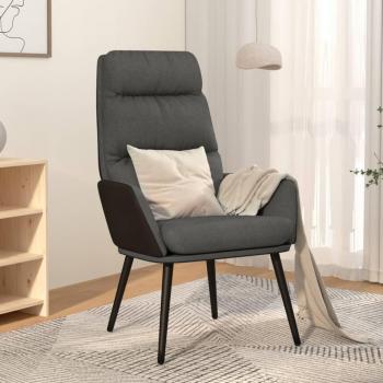 Sillón relax gris oscuro de tela