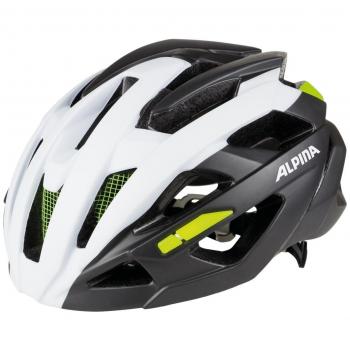 ALPINA Valparola RC Bicicleta Casco, Primavera/Verano, Unisex Adulto, Color White/Titanium/Neon, tamaño 51-56 cm