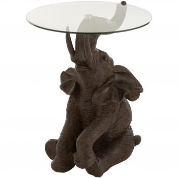 Mesa auxiliar de resina marrón oscuro Dumbo 50,5 cm