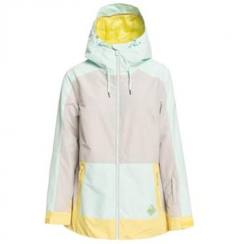 Chaqueta de snowboard con capucha Roxy Ravine gris violeta XS para mujer