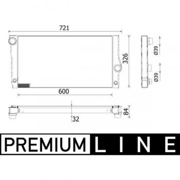 Enfriador de refrigeración del motor MAHLE ORIGINAL CR 956 000P