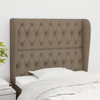 Cabecero de Oreja en Tela Gris Taupe 93x23x128 cm
