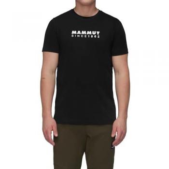 Camiseta Mammut Core Logo Hombre Manga Corta Negra M Algodón Orgánico Sostenible