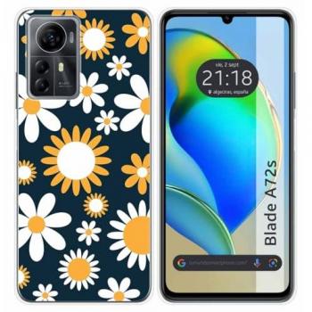 Funda de Silicona para Zte Blade A72s con Diseño de Flores 08