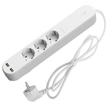 Regleta Inteligente Denver SHP-310U con 3 Tomas Schuko y Conectividad WiFi