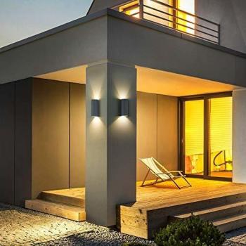 Lámpara de pared LED Swift bicolor IP65 con luz bidireccional