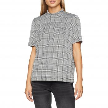 PIECES Pcfatima SS T-Neck Top, Camiseta sin Mangas para Mujer, Blanco