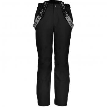 CMP Men's Stretch Ski Salopette Pants - Black, Size 48
