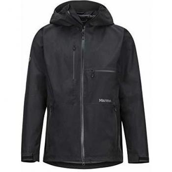 Marmot Cropp River Jacket Impermeable Rígido, Chubasquero, Resistente Al Viento, Resistente Al Agua, Transpirable, Hombre, Black, S