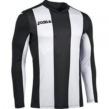 Joma Pisa Camiseta de Juego Manga Larga, Hombre, Negro-Blanco, L