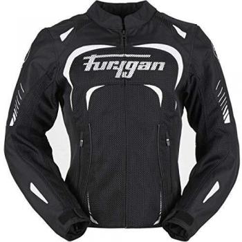 Furygan Kiara Vented Chaqueta, Mujer, Noir-Blanc, XL