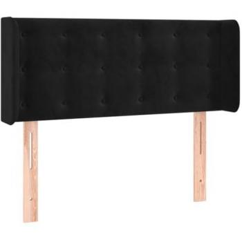 Cabecero de terciopelo negro 103x16x78/88 cm Vidaxl Negro
