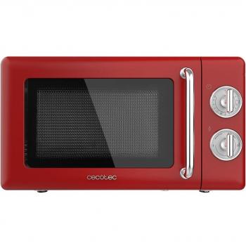 Microondas Cecotec ProClean 3010 Retro, 700W, 20L, Rojo