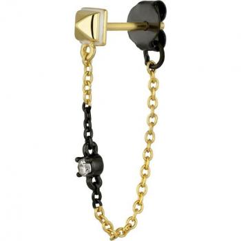 Piercing Earcandy Catarsis Meta Plata 925 con baño de oro 18k