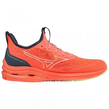 Mizuno Wave Rider Neo 2 Women's Running Shoes - Neon Flame/White