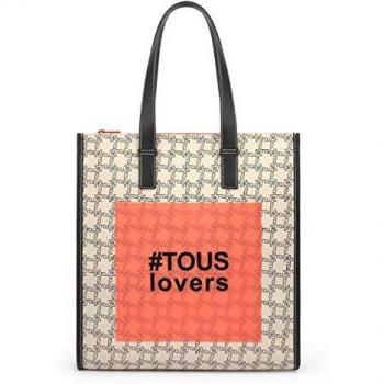 TOUS Shopping Grande Amaya Logogram Beige