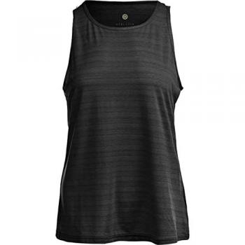 Athlecia Women's Mota Quick Dry Slub Tank Top - Black Melange